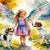 Aesthetic Dogs Angel Diamond Painting