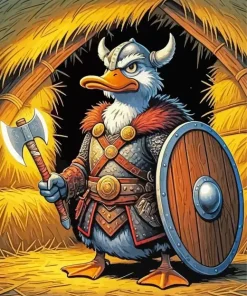 Aesthetic Duck Warrior Diamond Painting