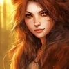 Aesthetic Female Werewolf Art Diamond Painting