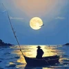 Aesthetic Fishing Silhouette Diamond Painting