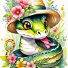 Aesthetic Flower Snake Art Diamond Painting