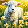 Aesthetic Fluffy Lamb Art Diamond Painting