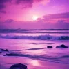Aesthetic Full Moon Beach Art Diamond Painting