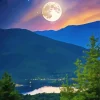 Aesthetic Full Moon Landscape Diamond Painting