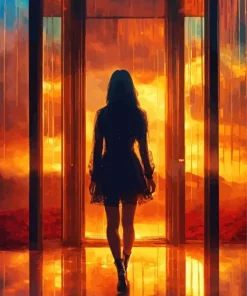 Aesthetic Girl Alone Diamond Painting