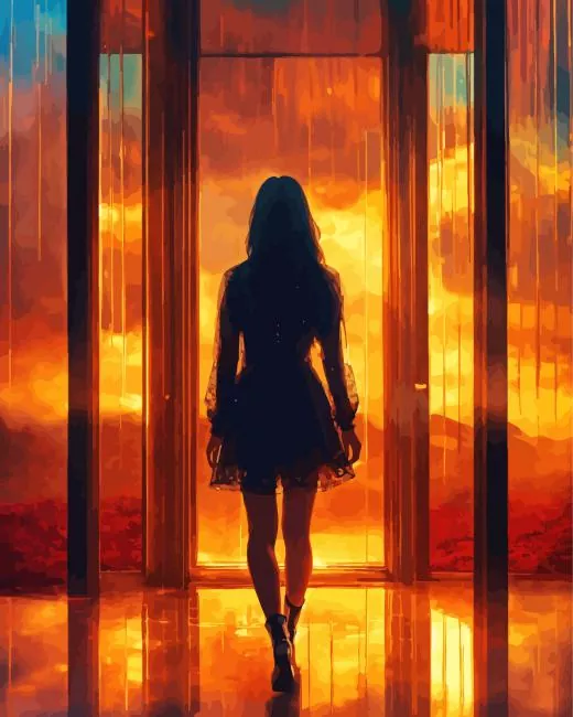 aesthetic girl alone Diamond With Numbers Aesthetic Girl Alone Diamond Painting