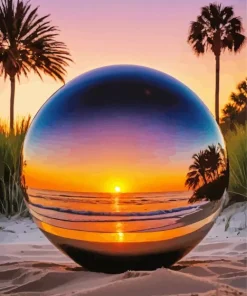 Aesthetic Glass Sunset Art Diamond Painting