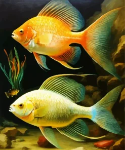 Aesthetic Golden Fish Art Diamond Painting