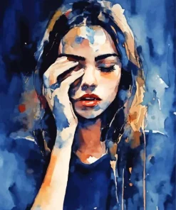 Aesthetic Sad Girl In Pain Diamond Painting