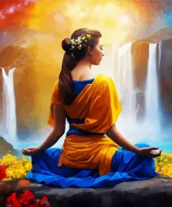 Aesthetic Woman Doing Yoga Art Diamond Painting