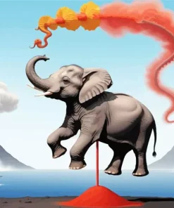 Balancing Elephant Diamond Painting