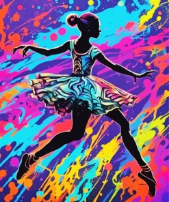 Ballerina Girl Silhouette Art Diamond Painting