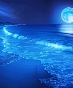 Beach With Moon Diamond Painting