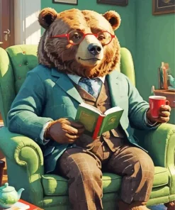 Bear With Glasses Diamond Painting