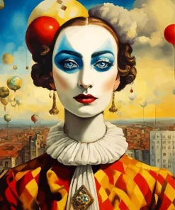 Beautiful Female Clown Diamond Painting