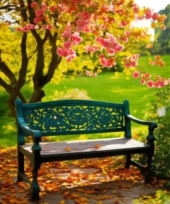 Bench Under A Tree Diamond Painting