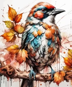 Bird Fall Art Diamond Painting