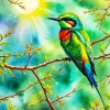 Bird On Branch Art Diamond Painting