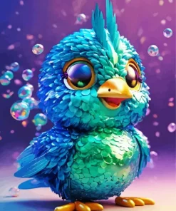 Bird With Big Eyes Diamond Painting