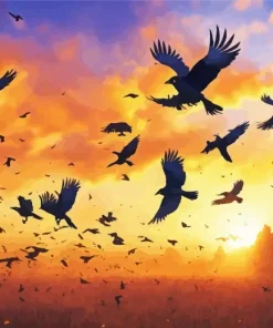 Birds Silhouette Diamond Painting