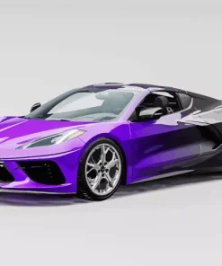 Black And Purple Car Diamond Painting