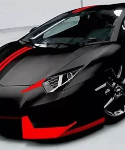 Black And Red Car Diamond Painting