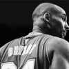 Black And White Kobe Bryant Diamond Painting