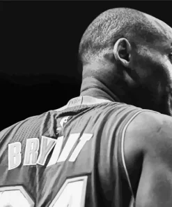 Black And White Kobe Bryant Diamond Painting