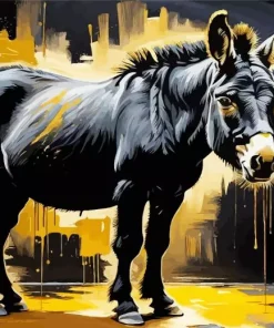 Black Donkey Diamond Painting