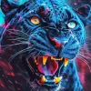 Black Jaguar Diamond Painting