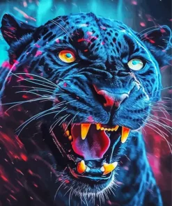 Black Jaguar Diamond Painting