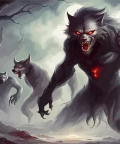 Black Werewolves Diamond Painting