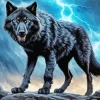 Black Wolf Art Diamond Painting