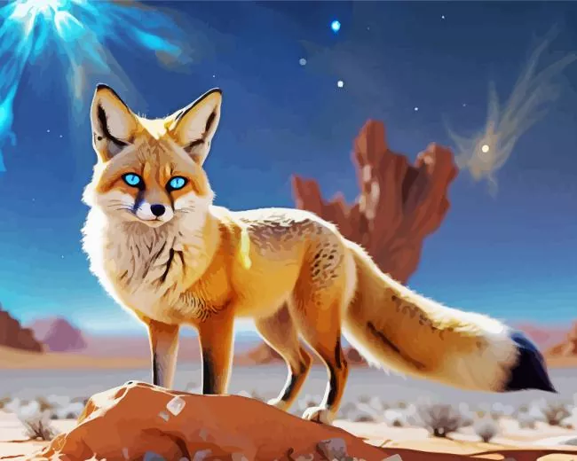 blond fox Diamond With Numbers Blond Fox Diamond Painting