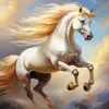 Blond Hair Horse Diamond Painting