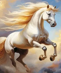 Blond Hair Horse Diamond Painting