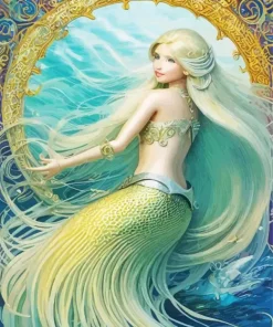 Blond Mermaid Art Diamond Painting