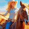Blonde Cowgirl Diamond Painting