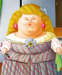 Blonde Fat Girl Art Diamond Painting