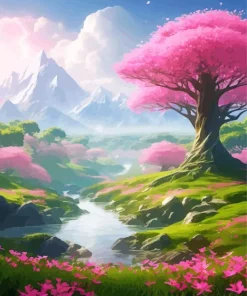 Blossom Landscape Diamond Painting