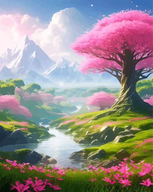 blossom landscape Diamond Dotz Blossom Landscape Diamond Painting