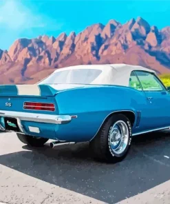 Blue 1969 Camaro Car Diamond Painting