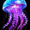Blue And Pink Jellyfish Diamond Painting