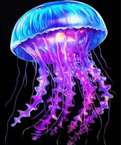Blue And Pink Jellyfish Diamond Painting