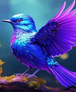 Blue And Purple Bird Diamond Painting