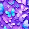 Blue And Purple Butterflies Diamond Painting