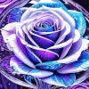 Blue And Purple Rose Diamond Painting