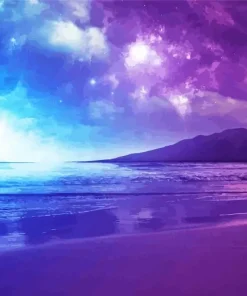 Blue And Purple Sunset Diamond Painting