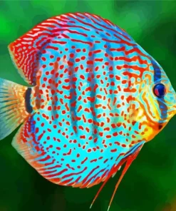 Blue Discus Fish Diamond Painting