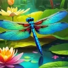 Blue Dragonfly Diamond Painting
